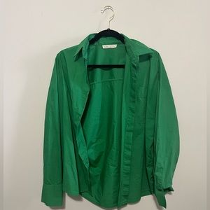 Oak + Fort Bottega Green Button Down